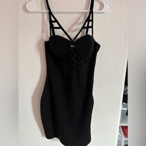 NWT Black fashion nova mini/midi dress